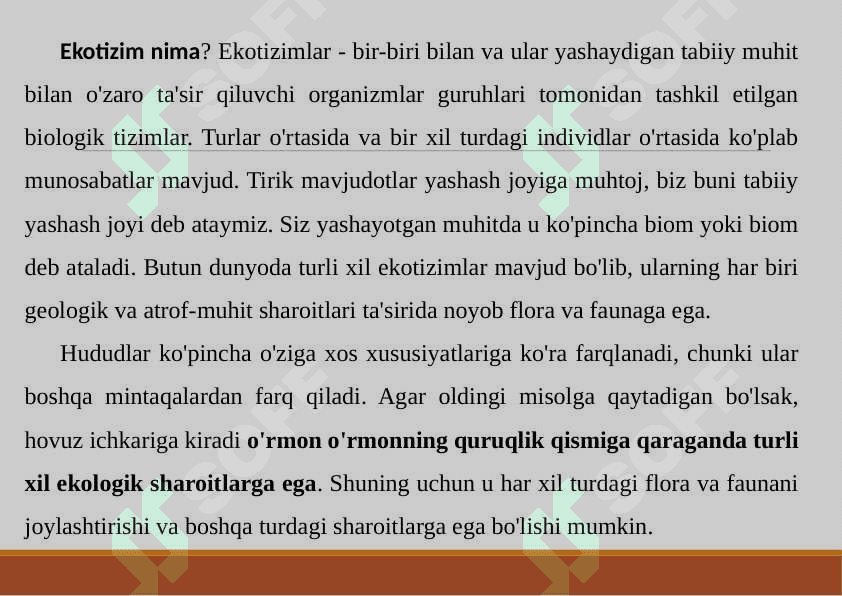 EKOTIZIMLAR VA ULARNING TASNIFI 7