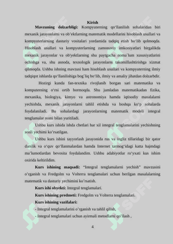 Birinchi tur integral tenglamalar 4