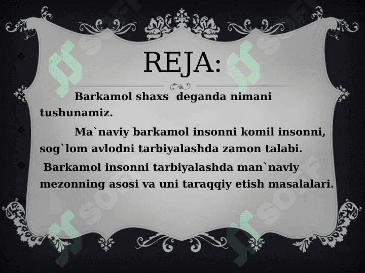 SHAXS BARKAMOLLIGI 2