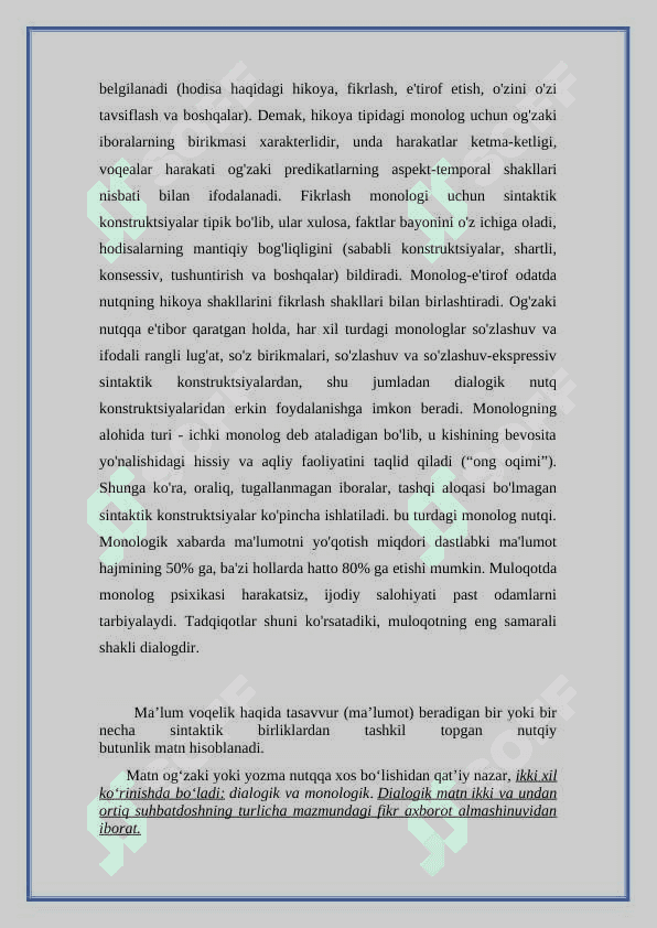 Mavzu: Ilmiy uslub va uning xususiyatlari.Dialogik va Monologik matn 5