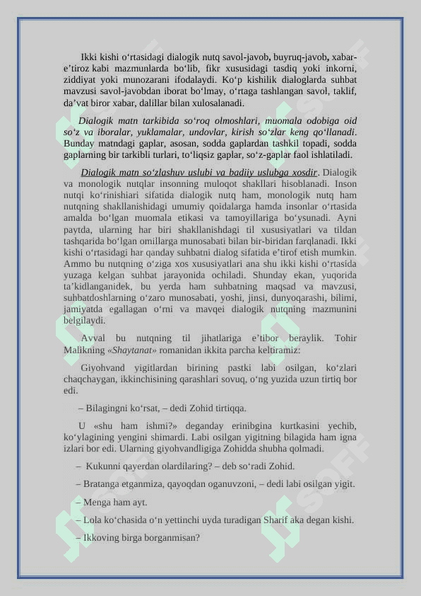 Mavzu: Ilmiy uslub va uning xususiyatlari.Dialogik va Monologik matn 6