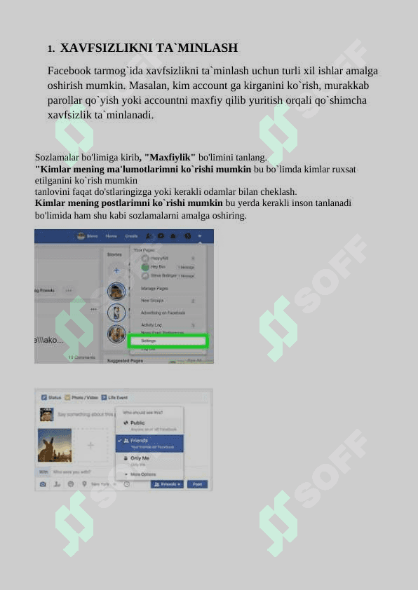 Facebookda xavfsizlikni ta`minlash 2