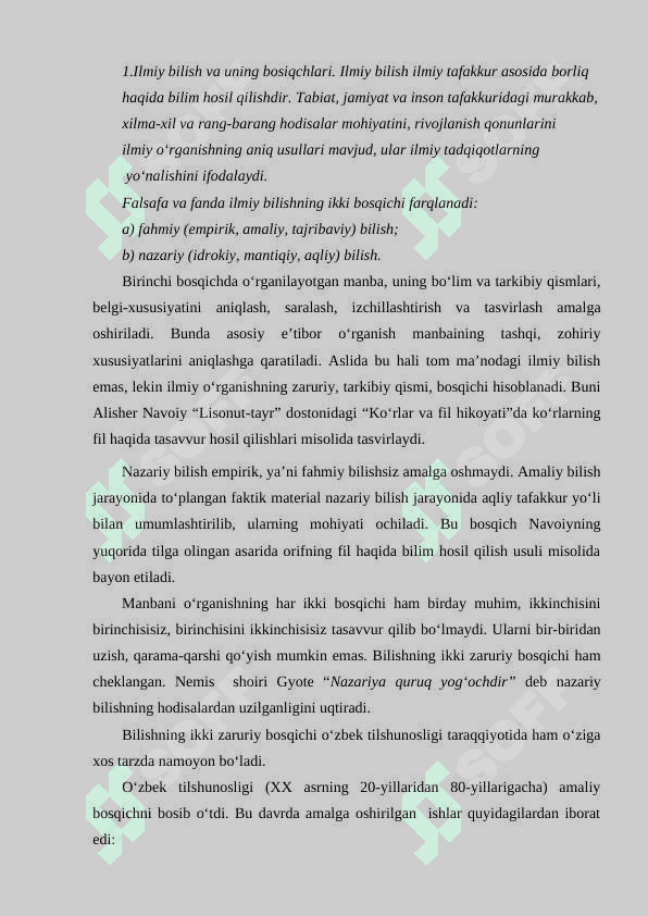 TIL, LISON VA NUTQ MUNOSABATI. TIL SATHLARI VA BIRLIKLARI. LISONIY PARADIGMA, LISONIY ZIDDIYAT VA UNING TURLARI 2