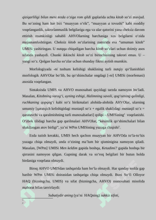 TIL, LISON VA NUTQ MUNOSABATI. TIL SATHLARI VA BIRLIKLARI. LISONIY PARADIGMA, LISONIY ZIDDIYAT VA UNING TURLARI 7
