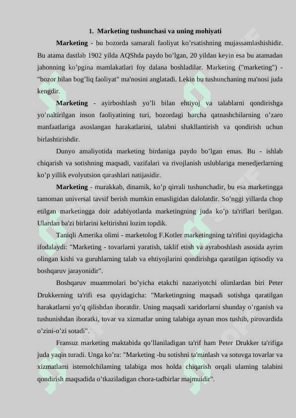Marketingni maqsadi va mohiyati 2