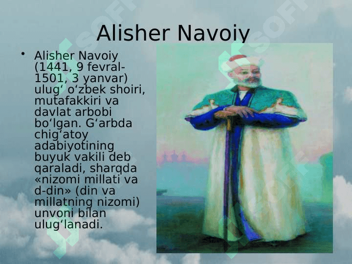 Alisher Navoiy O'zbek adabiyotining asoschisi 2