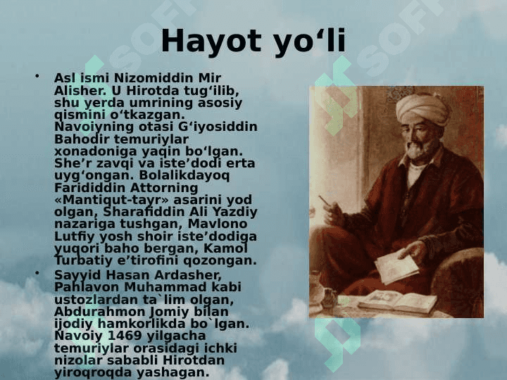 Alisher Navoiy O'zbek adabiyotining asoschisi 3