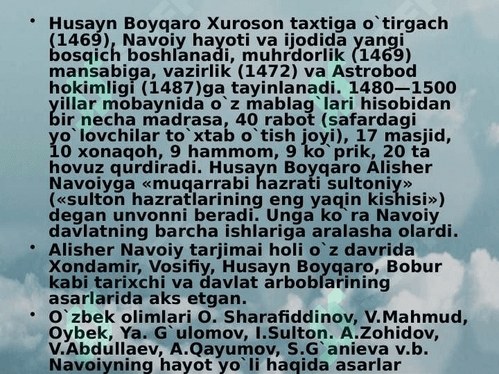 Alisher Navoiy O'zbek adabiyotining asoschisi 4