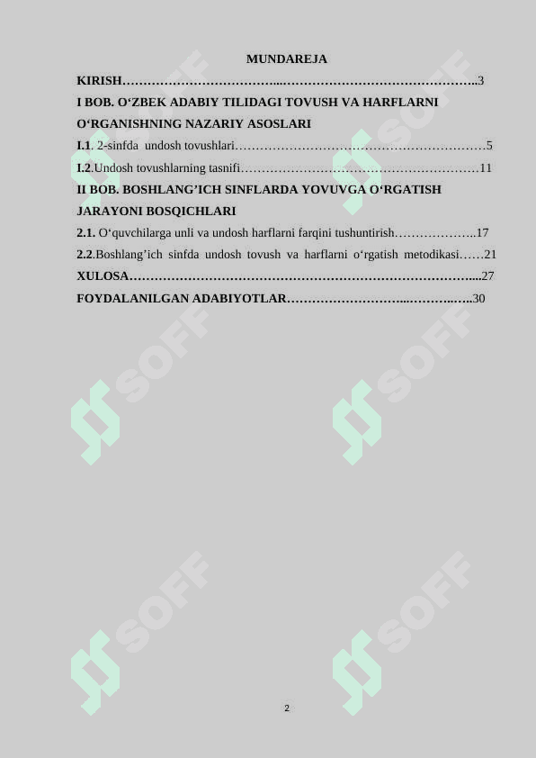 2-sinfda jarangli va jarangsiz undoshlar 2