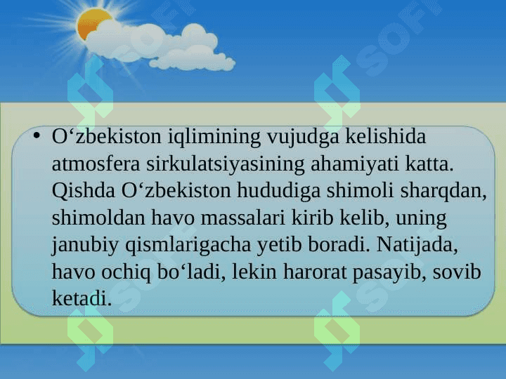 O‘ZBEKISТON IQLIMI 5