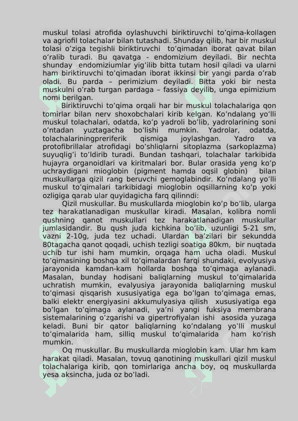 MUSKUL TO‘QIMASI 3