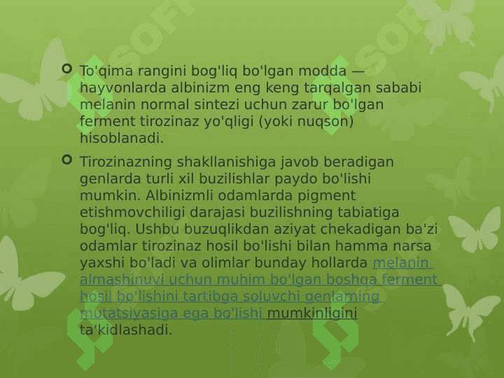 Aminokislotalar almashinuvi buzilishi bilan kechuvchi kasalliklar 6