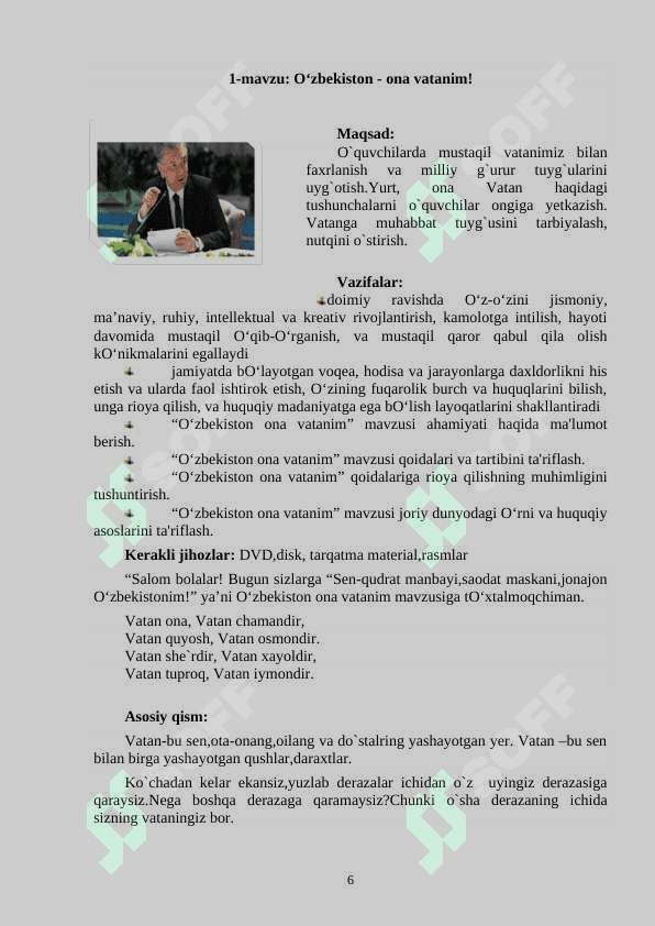 1-sinf soati yangisi 6