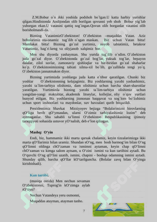 1-sinf soati yangisi 7