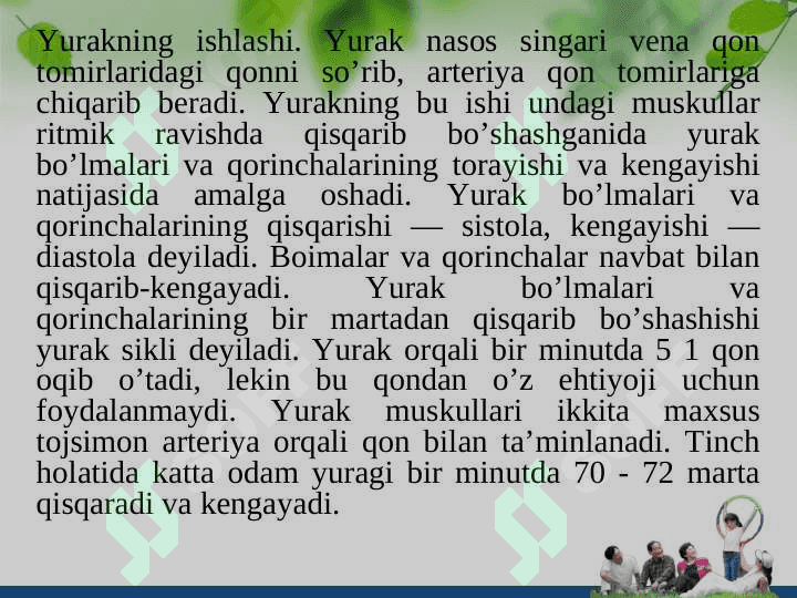Qon aylanish tizimining anatomik fiziologik hususiyatlari 6
