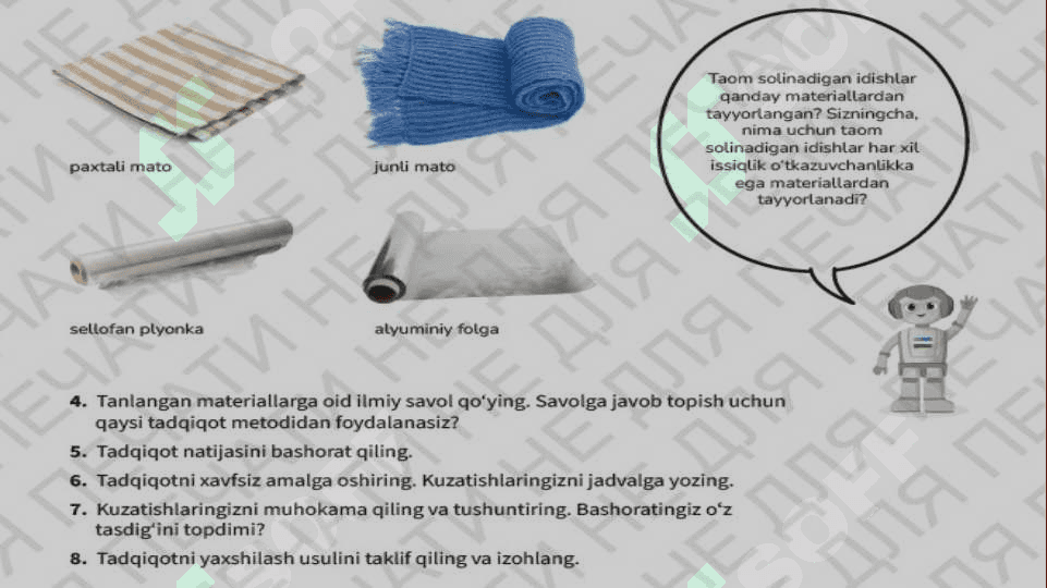 6-sinf. Tabiiy fan. Moddalarning xossalari 3