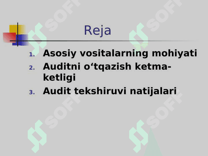 Asosiy vositalar auditi 2