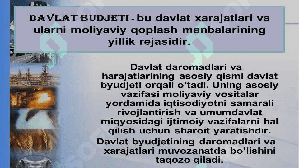 Budjet jarayoni mazmuni va mohiyati. 3