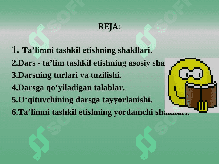 DARS TA’LIMNI TASHKIL ETISH ASOSIY SHAKLLARI 2