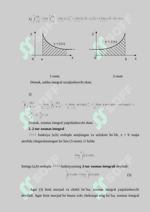 Xosmas integrallar. 3