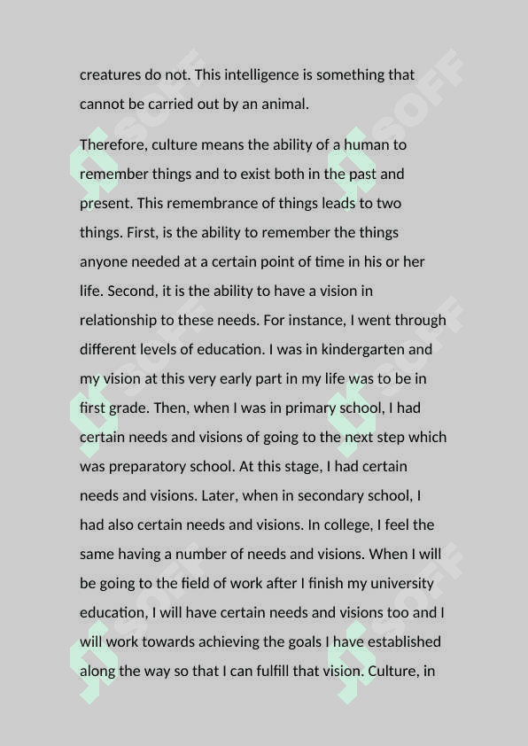 What culture means to me? 2