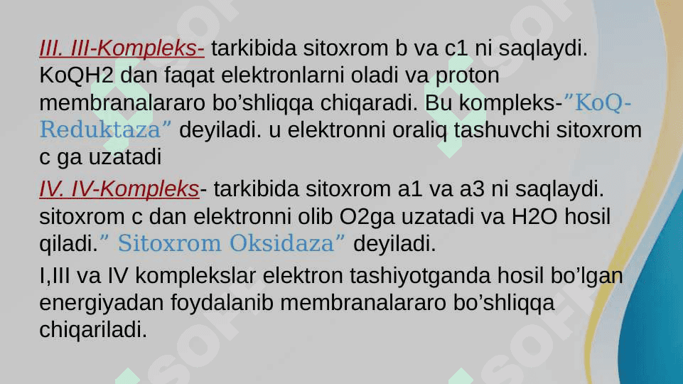 Biologik oksidlanish va katabolizmning umumiy yo’llari 8