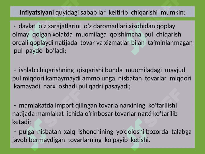 INFLATSIYA VA INFLATSIYAGA TA'SIR ETUVCHI OMILLAR 3