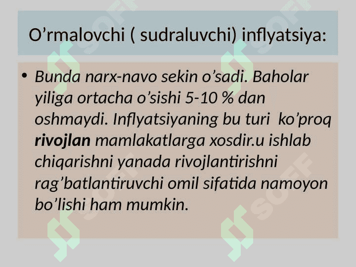 INFLATSIYA VA INFLATSIYAGA TA'SIR ETUVCHI OMILLAR 7