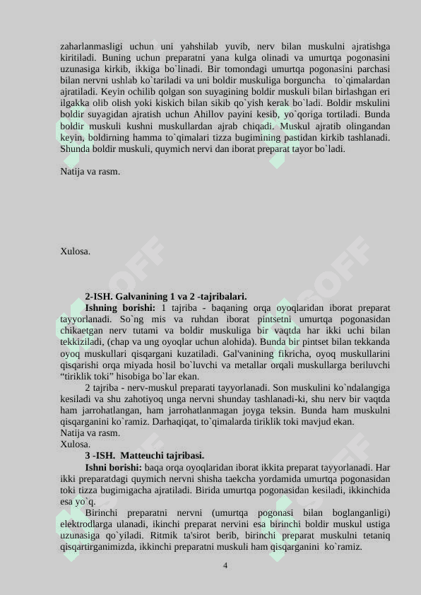 NORMAL FIZIOLOGIYADAN AMALIY MASHG`ULOT DAFTARI 4