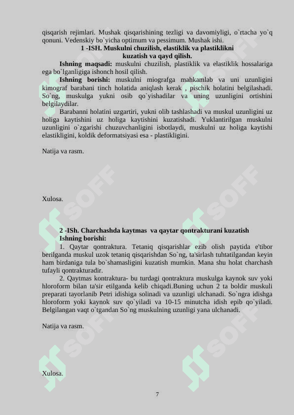 NORMAL FIZIOLOGIYADAN AMALIY MASHG`ULOT DAFTARI 7