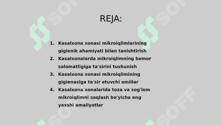 Kasalxona xonalari mikroiqlimining gigiyenik ahamiyati 2