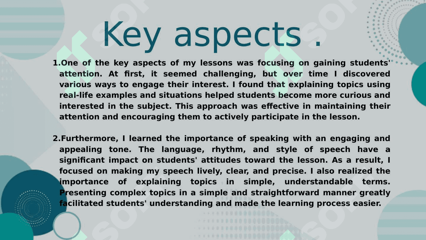 My  experience  during  teaching practice. O'quv amaliyotida amalga oshirilgan ishlar haqida  hisobot ingliz tilida. 3