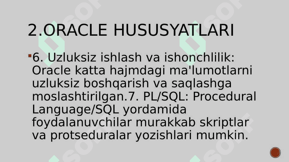 ORACLE MALUMOTLAR BAZASI prezentatsiya ,slide. 8