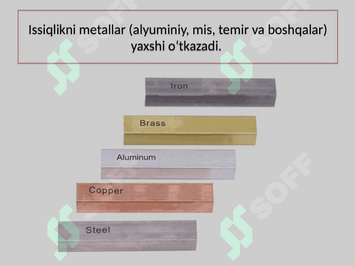 ISSIQLIKNING UZATILISHI Tabiiy Fan 8