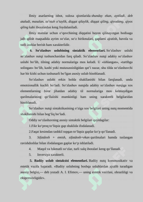 Sintaktik uslubiyat. Sodda gaplar uslubiyati 4