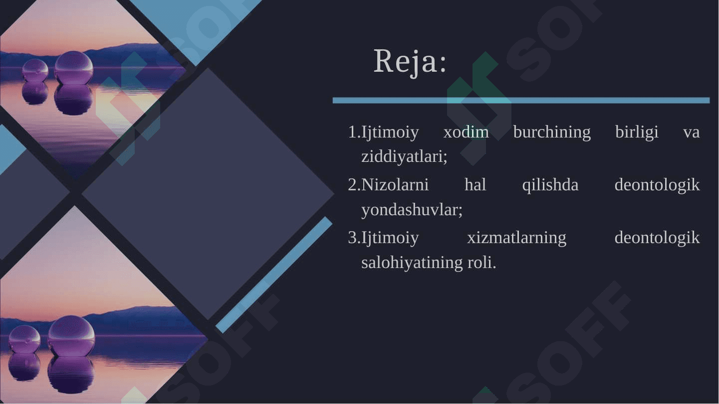 Nizolarni hal qilishda deontologik yondashuvlar. 2