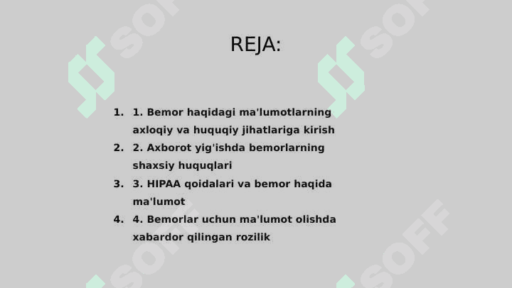 Bemorlarning maʼlumot olish masalalarining etik- huquqiy jihatlari 2
