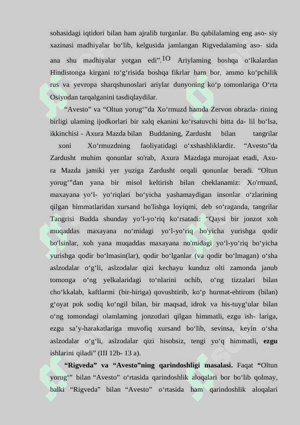 YOZMA YODGORLIKLAR.QADIMGI YODGORLIKLARNING YOZUV XUSUSIYATLARI. AVESTO. 8