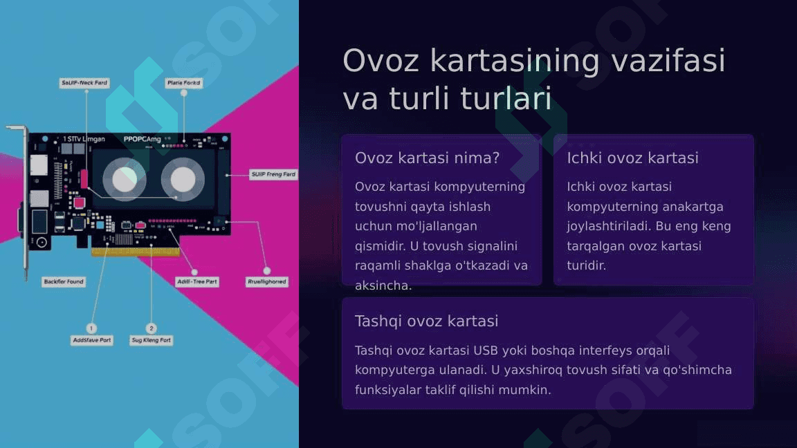 Ovoz kartasini o'rnatish va sozlash 2