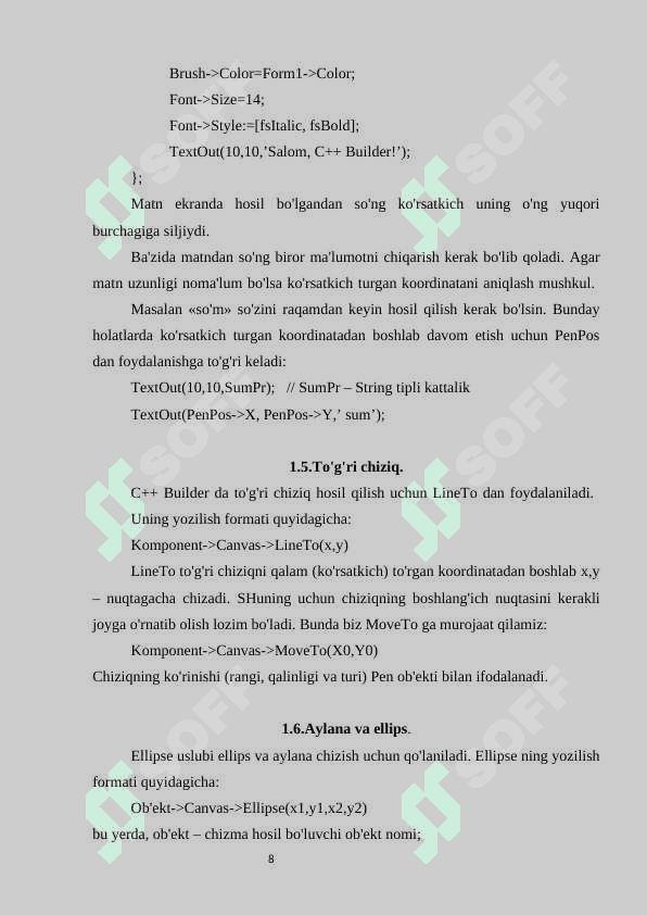 C++ Builder da grafik imkoniyatlari 8