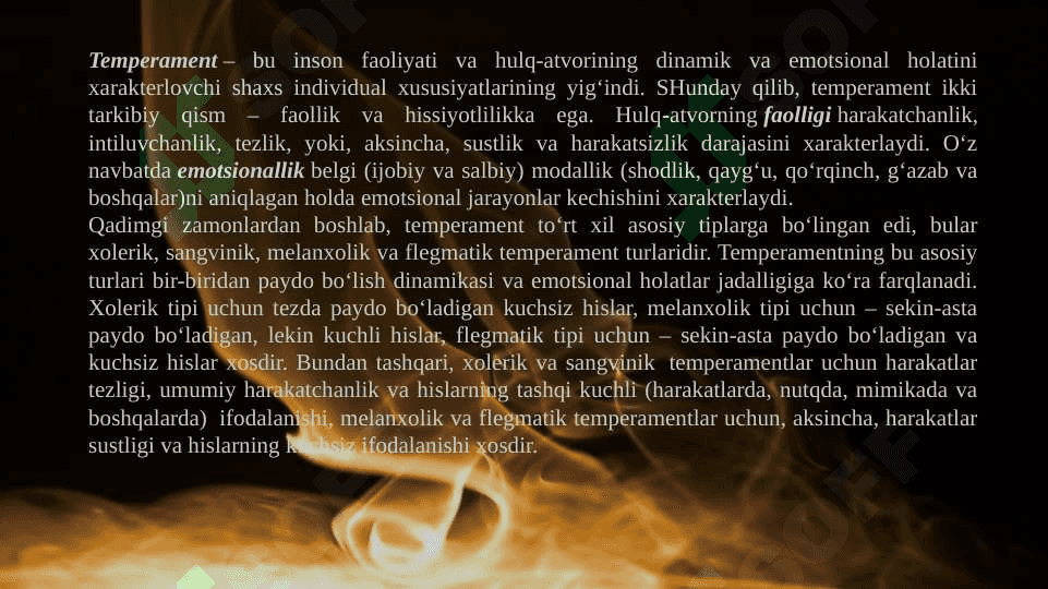 Temperament va xarakter psixologiyasi 2
