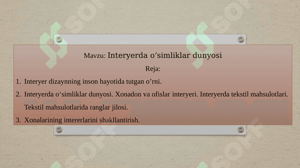 Interyerda o‘simliklar dunyosi 2