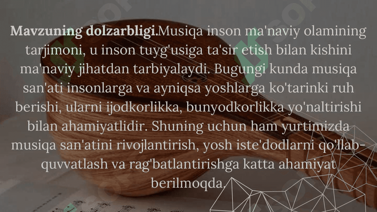 Cholg'u ijrochiligi va sozanda mahoratida repertuarning o'rni 7