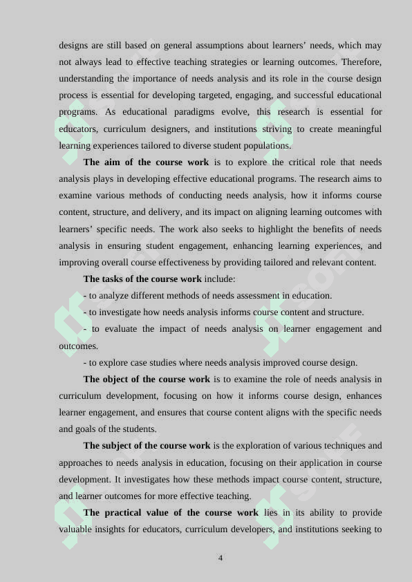 Importance of needs analysis in a course designing process 4