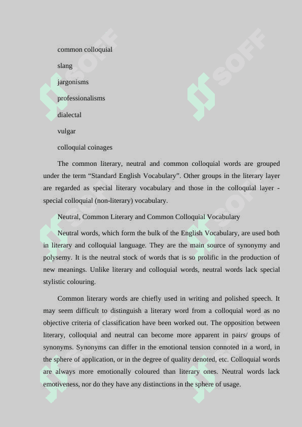 Stylistic classification of the English vocabulary 3