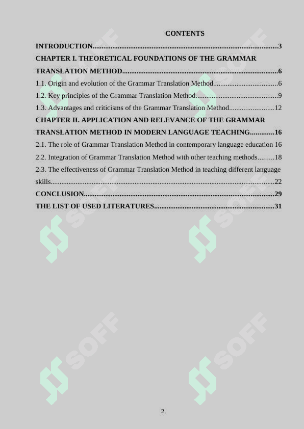 The grammar translation method 2