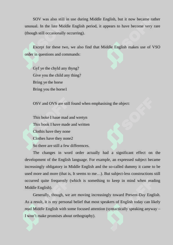 Syntax of Middle English 2