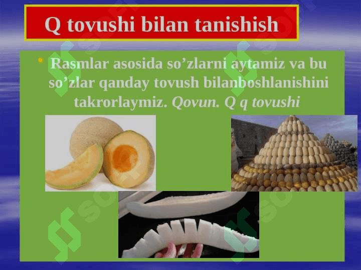 Mavzu: Q tovushi va Qq harflari 3