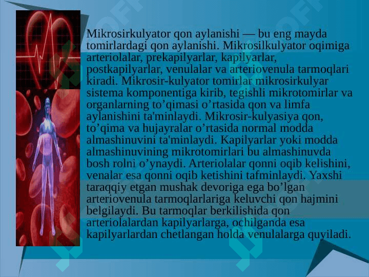 QON AYLANISHINING SISTEMASI VA UNING KASALLIKLARI 5