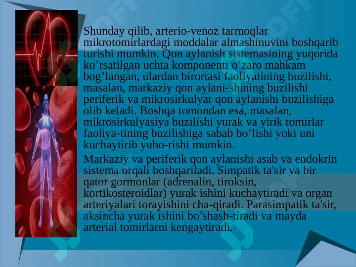 QON AYLANISHINING SISTEMASI VA UNING KASALLIKLARI 6